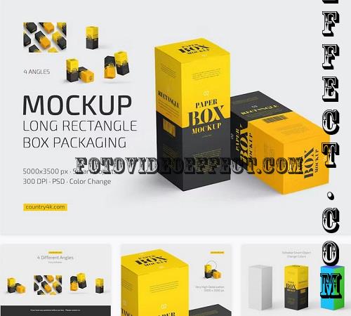Long Rectangle Box Packaging Mockup - 6785972