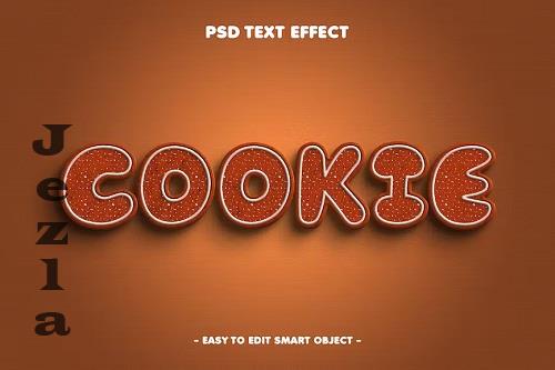 Cookie Editable Psd Text Effect - B49Q9ZW