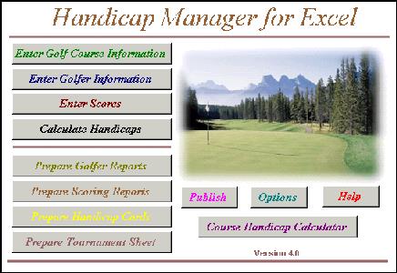 Handicap Manager 7.0.5.0 for Excel