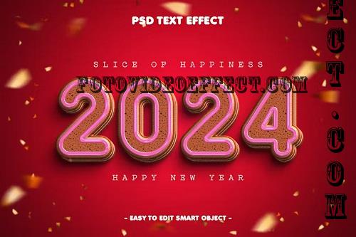 New Year 2024 Cake Text Effect Layer Style - S4DMXN8