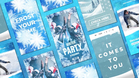 Videohive - Winter Frost Instagram Christmas Stories Post 2 49000682