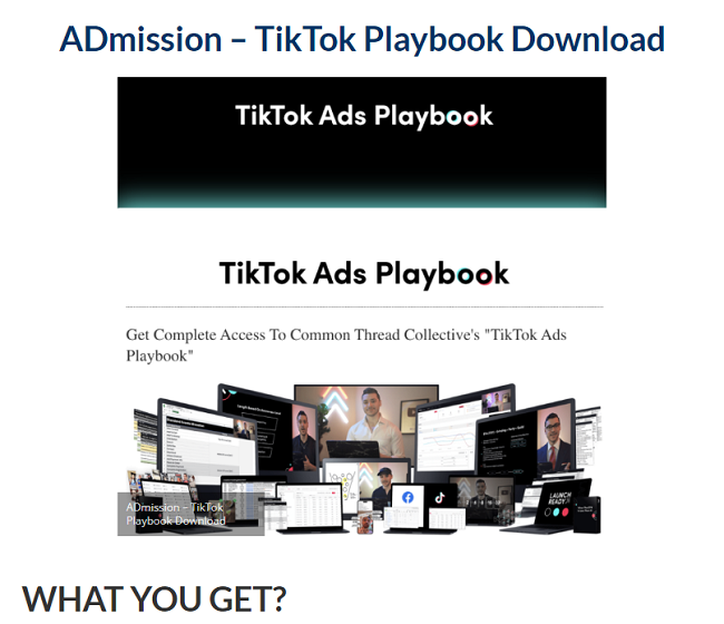ADmission – TikTok Playbook Download 2023