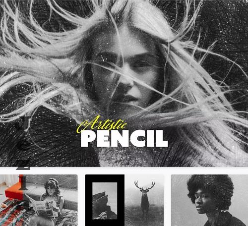 Artistic Pencil Photo Effect - 91608551