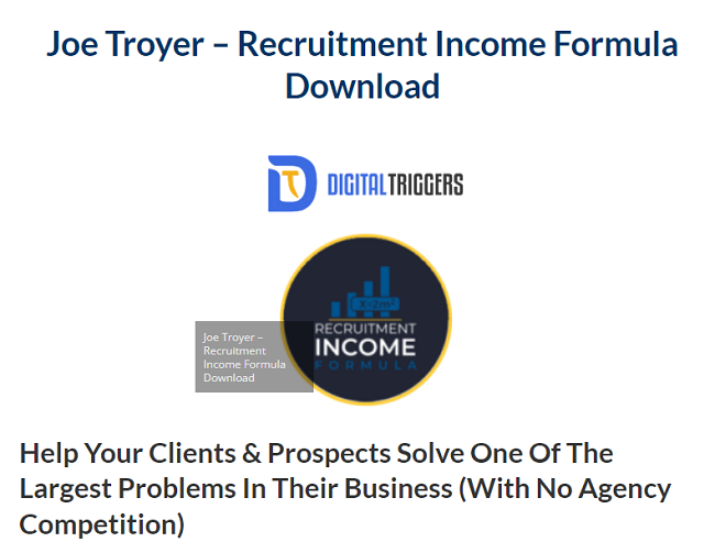 Joe Troyer – Recruitment Income Formula Download 2023