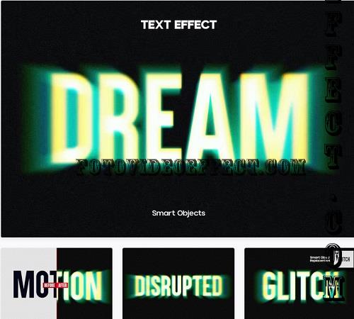 Glitch Distortion Text Effect - 3A3DGTJ