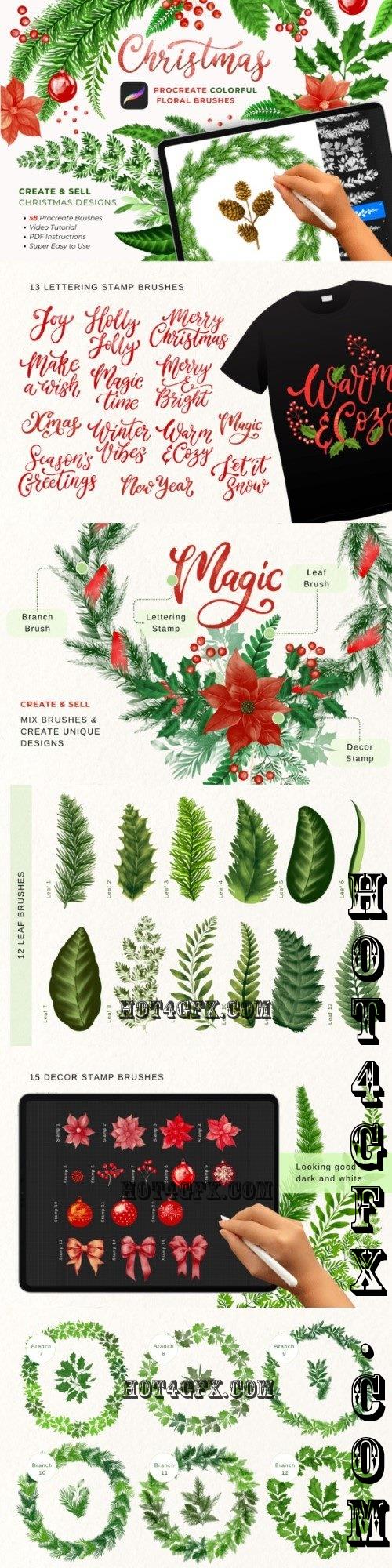 Christmas Procreate Brushes Bundle - 91612416