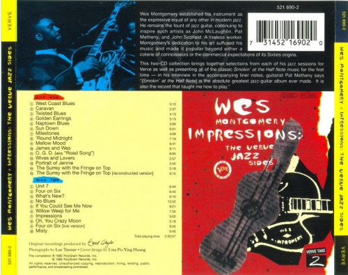 Wes Montgomery - Impressions: The Verve Jazz Sides (1966)(1995) 2CD  Lossless