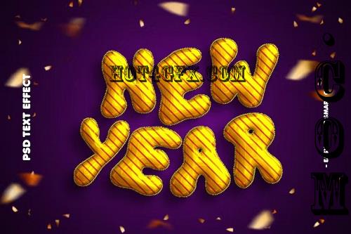New Year 2024 Balloon Text effect Layer Style - 5J3Y4F5