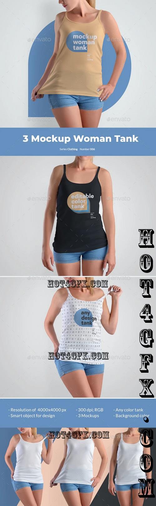 3 Mockups Woman Tank - 275822358