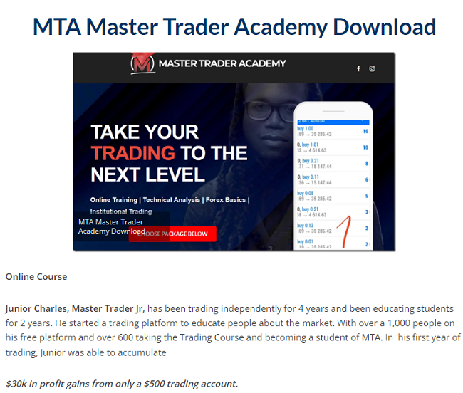 MTA Master Trader Academy Download 2023