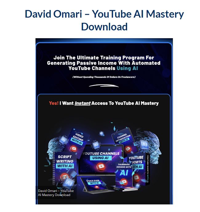 David Omari – YouTube AI Mastery Download 2023
