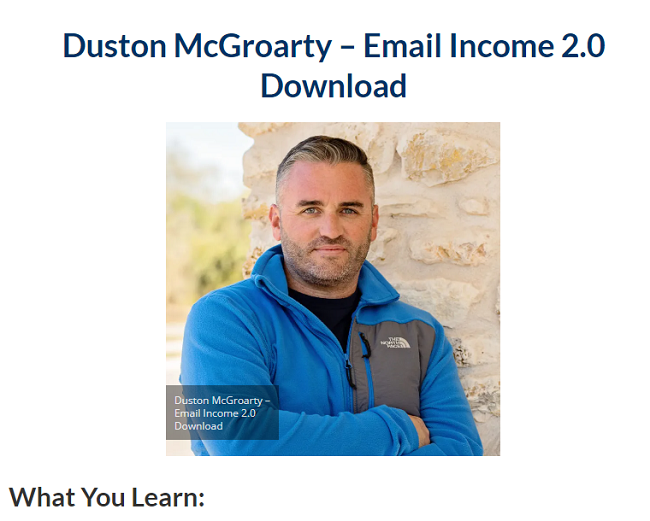 Duston McGroarty – Email Income 2.0 Download 2023