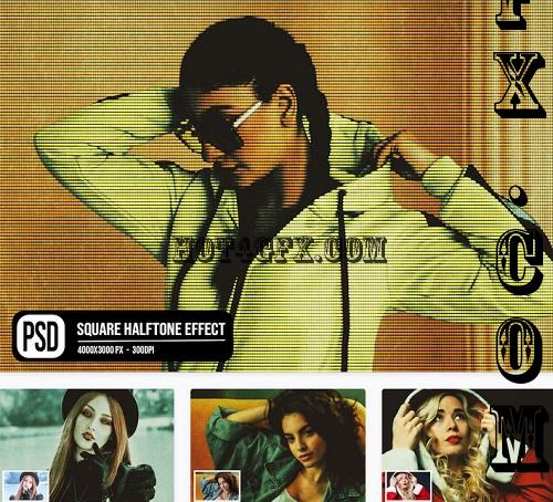 Square Halftone Photo Effects - NYXDNAZ