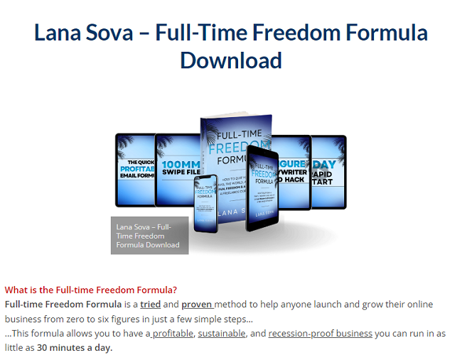 Lana Sova – Full–Time Freedom Formula Download 2023