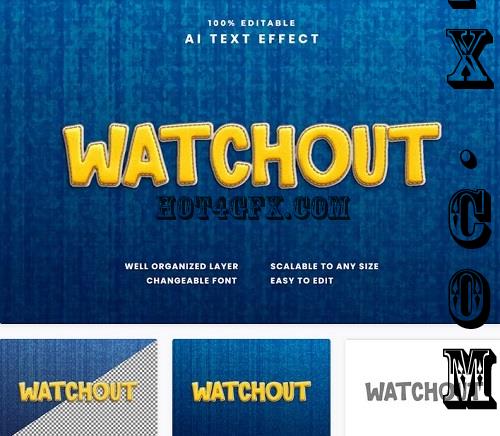 Watchout Text Effect - UPDXE52