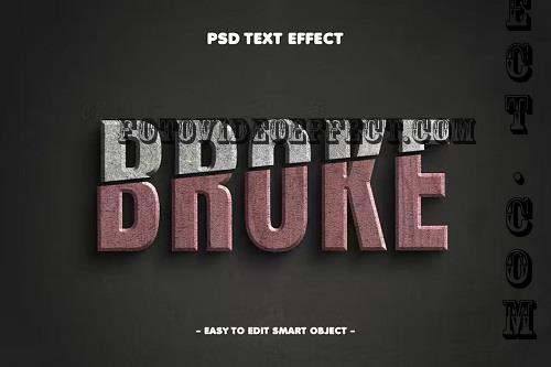 Broke Concrete 3D Layer Style Text Effect - GMGF7EP