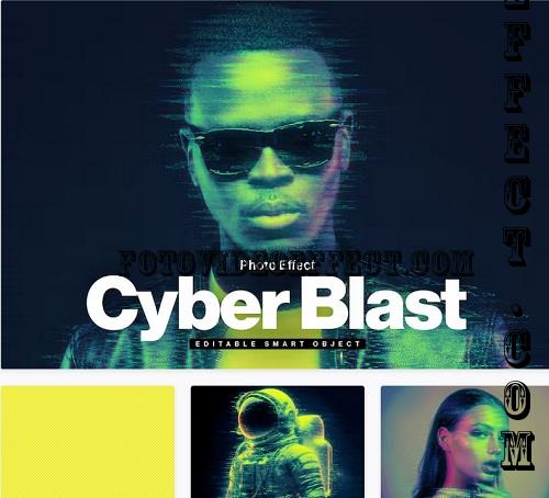 Cyber Blast Photo Effect Template - BJYNX9Q