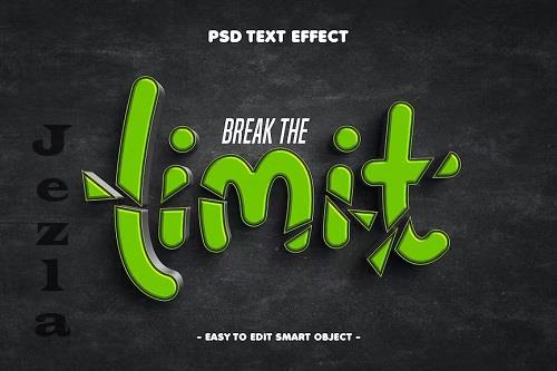 Break The Limit Psd 3D Text Effect - 3LGSTVC