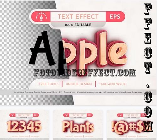 Red Apple - Editable Text Effect - 91619178