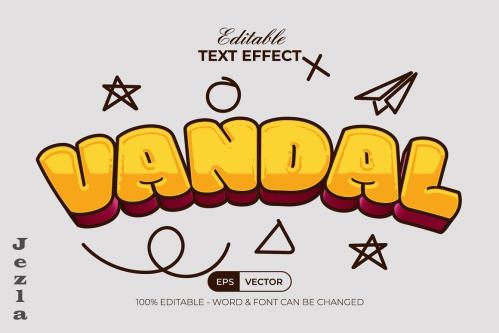 Vandal Text Effect Fun Style - 91619225