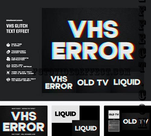 VHS Glitch Text Effect - YUM2UAY