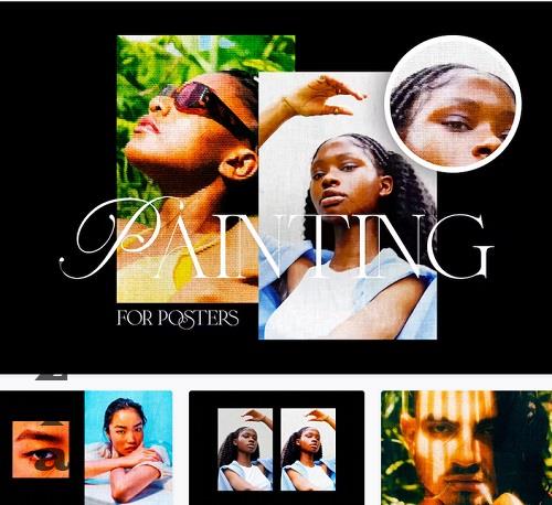 Oil Painting Poster Photo Effect - 91624012