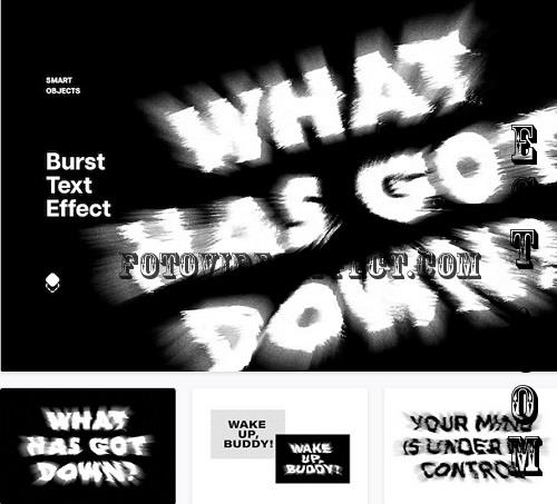 Burst Text Effect - 91623798