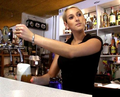  Sexy Barmaid In The Bar For Money 