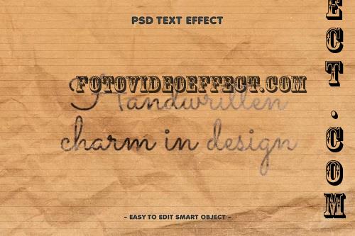 Handwritten Note on Paper Text Effect - U6UH7U7