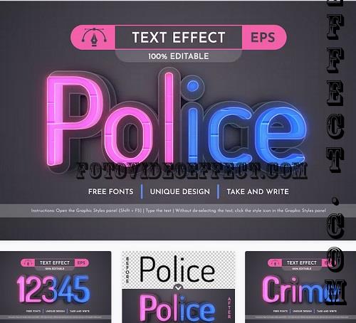 Police - Editable Text Effect - 91615881