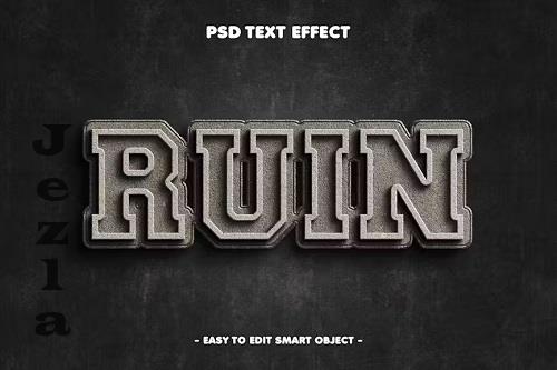 Ruin Grunge Texture Text Effect - DE5CB8F