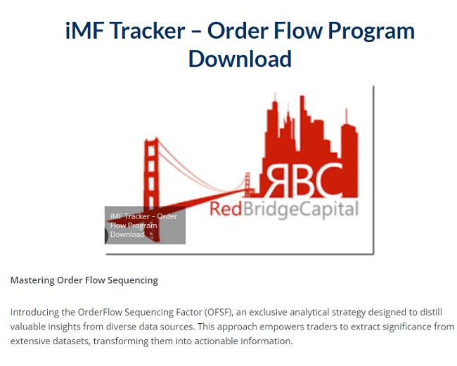 iMF Tracker – Order Flow Program Download 2023