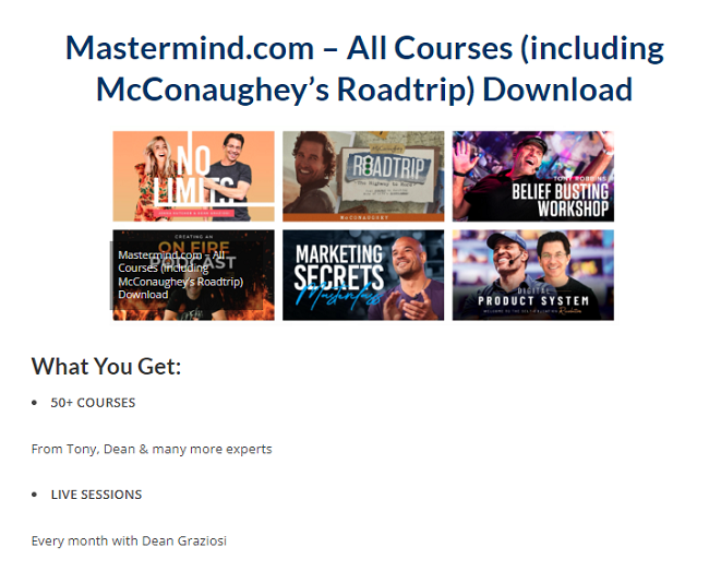 Mastermind.com – All Courses (including McConaughey’s Roadtrip) Download 2023