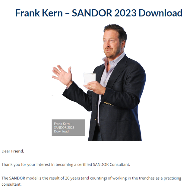 Frank Kern – SANDOR 2023 Download 2023