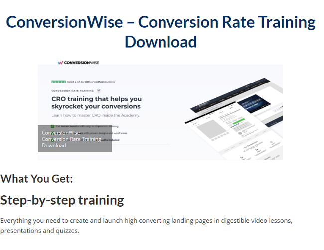 ConversionWise – Conversion Rate Training Download 2023