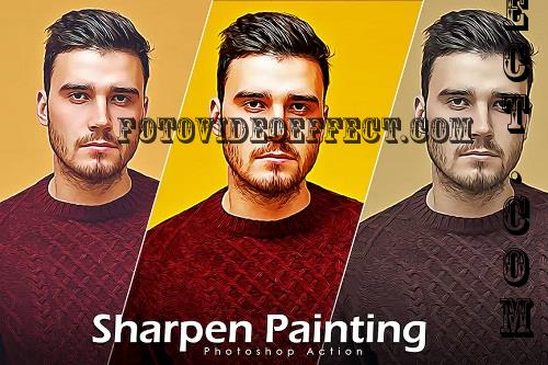 Sharpen Painting Photoshop Action - MWK72YJ