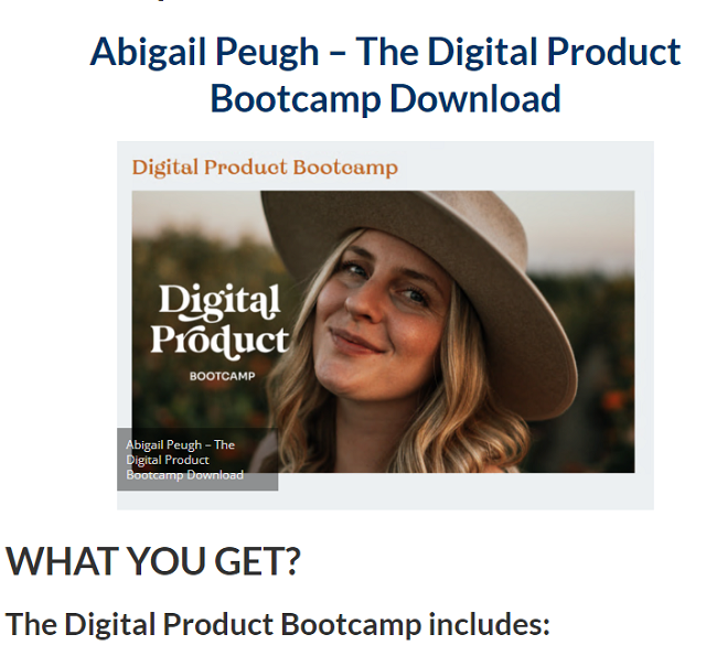 Abigail Peugh – The Digital Product Bootcamp 2023