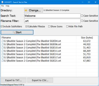 VovSoft Search Text in Files 4.0
