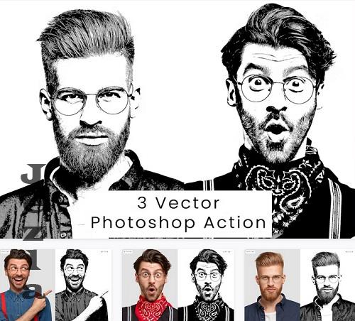 3 Vector Photoshop Action - 3M57XQJ