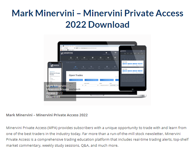 Mark Minervini – Minervini Private Access Download 2022