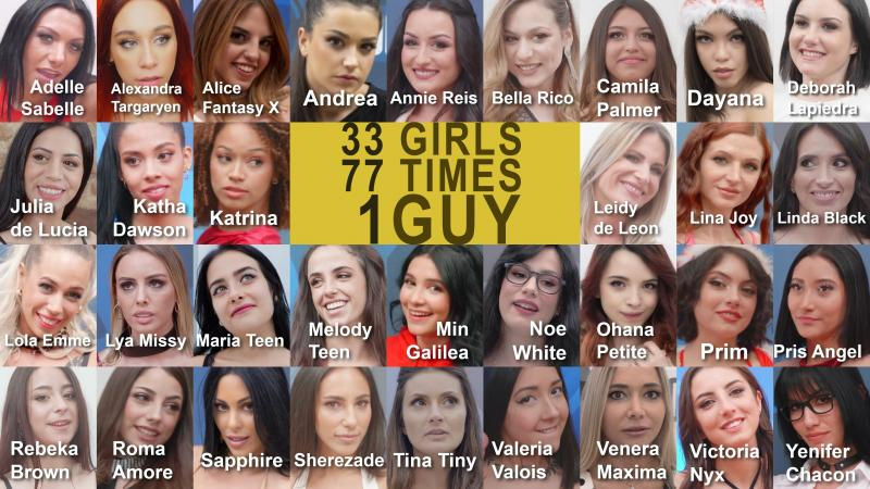 Compilation - 33 Girls, 77 Times, 1 Guy