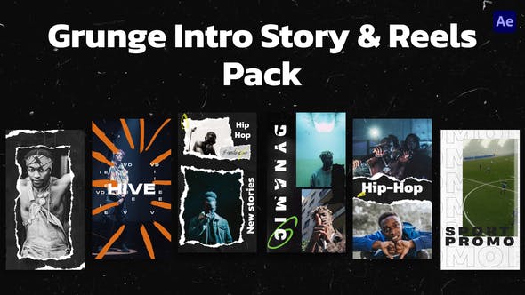 Videohive - Grunge Intro Story & Reels Pack 49305679