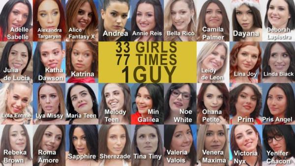 Compilation - 33 Girls, 77 Times, 1 Guy [FullHD 1080p] 2023