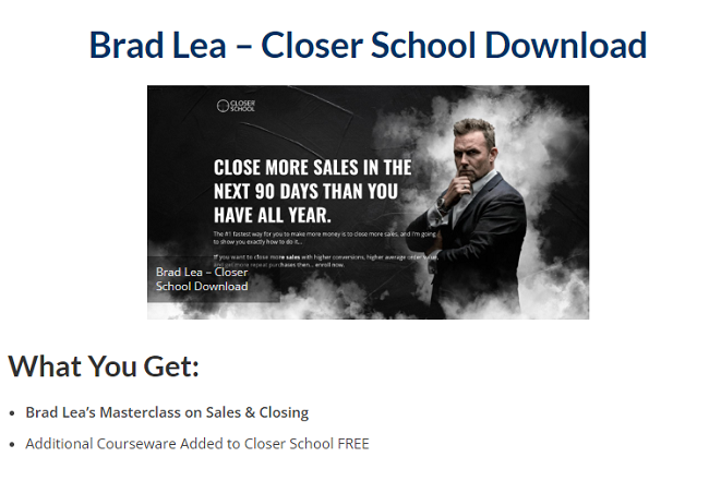 Brad Lea – Closer School Download 2023