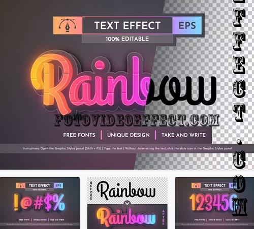 Rainbow - Editable Text Effect - 91584502
