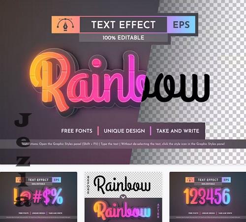 Rainbow - Editable Text Effect - 91584502