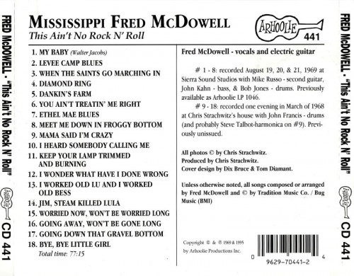 Mississippi Fred McDowell - This Ain't No Rock N' Roll (1969)(1995) Lossless