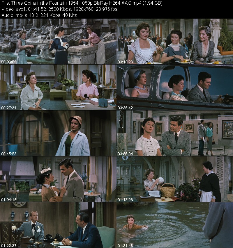 Three Coins in the Fountain 1954 1080p BluRay H264 AAC 86d28c66727a00f14a5f822fbc0e43ed