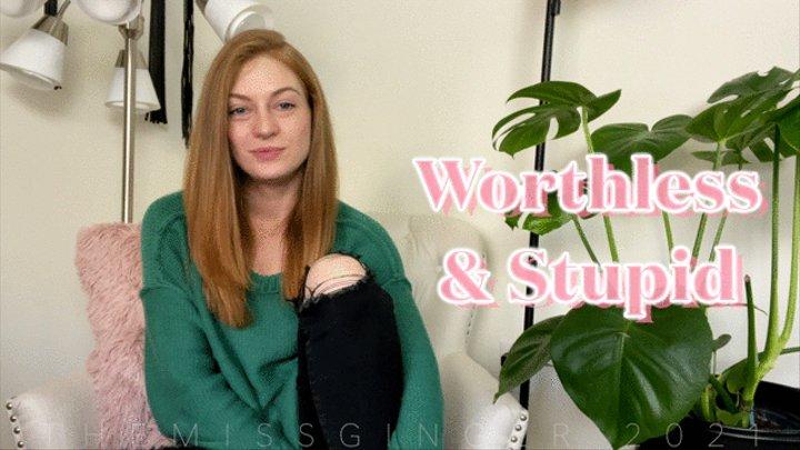 Worthless & Stupid (Humiliation Task Set) (The Miss Ginger, clips4sale.com) [2021 г., Femdom, Humiliation, JOI, Jerk Off Instruction, Submissive/Slave Training, Verbal Humiliation, 1080p, SiteRip]