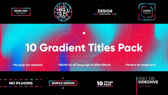 Videohive - 10 Gradient Titles Pack | After Effects 49401956